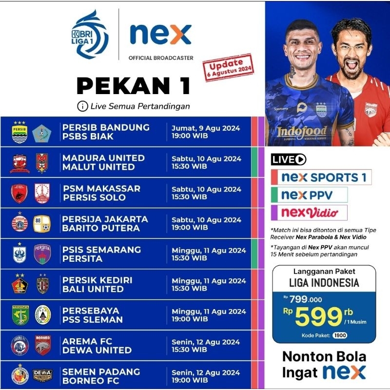 Nex Parabola Paket LIGA INDONESIA