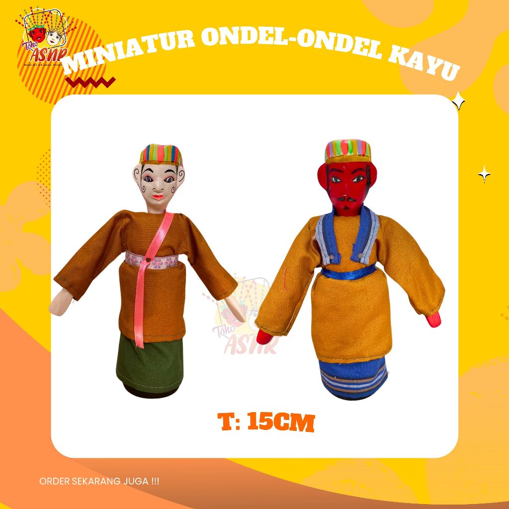 MINIATUR ONDEL - ONDEL KAYU