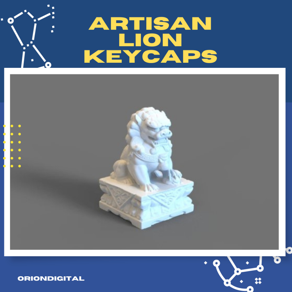 Artisan Keycap Resin Chinese lion