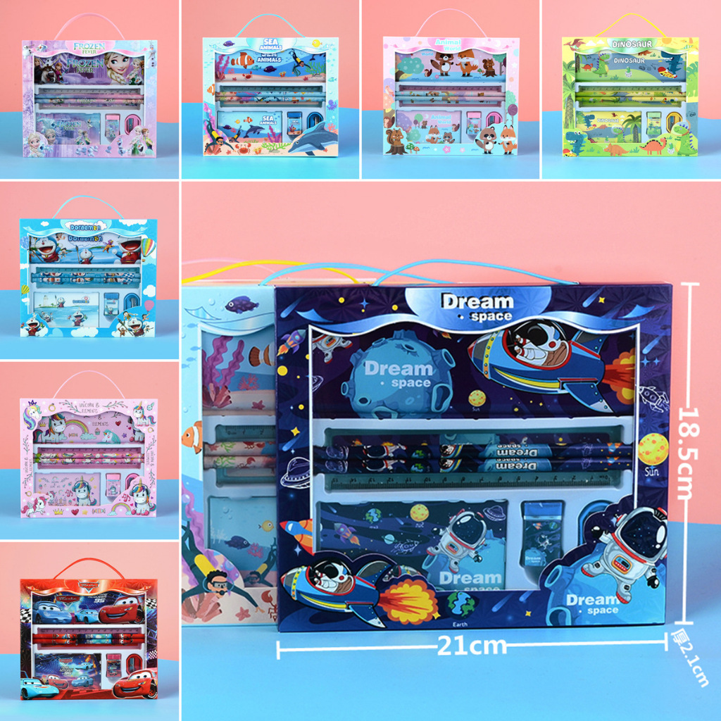 

SET ATK GIFT BOX KIDS ANAK ANIMAL BEAR OCEAN BUNNY RABBIT CAR SPIDERMAN DORAEMON PENGGARIS PENGHAPUS RAUTAN / 1 SET PENCIL P15