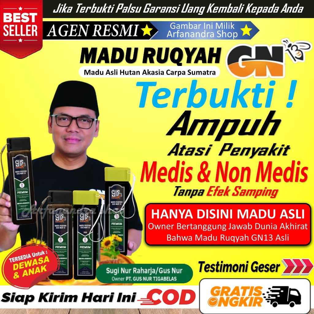 

Madu Ruqyah For Kids Anak 300 gram GN13 - Madu Murni Asli Herbal Ruqiyah Rukiyah Original GN 13 100% Asli Bisa Untuk Dewasa - Madu Gus Nur GN13 Tiga Belas Kualitas Premium