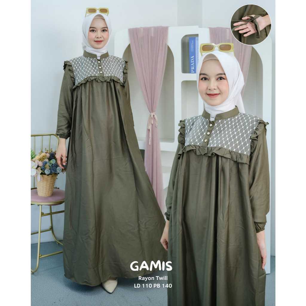 Gamis Daily Sakura Dress rayon Tuil Remaja