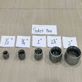 Soket besi 1/2" soket galvanis 0.5" sambungan pipa drat dalam 1/2 inchi galvaniz