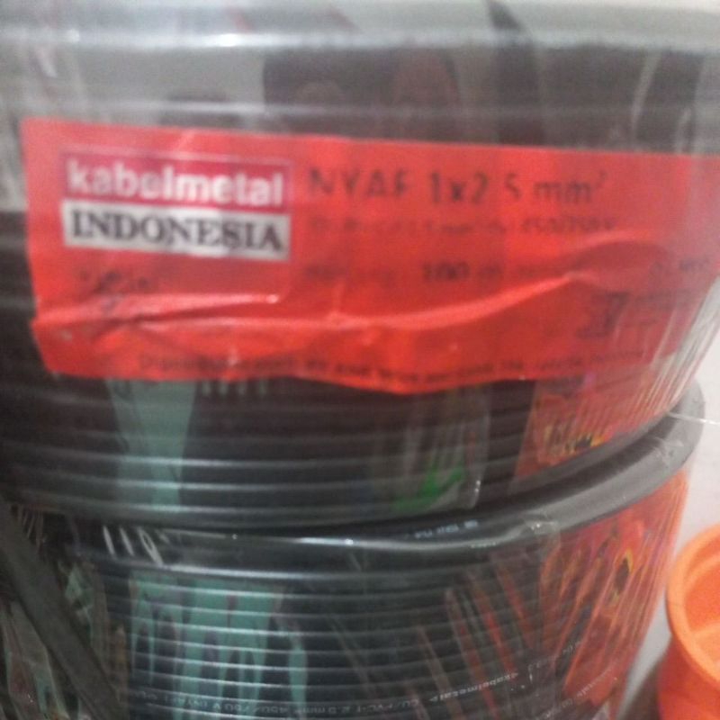 kabel nyaf 2.5mm @50mtr, merek metal