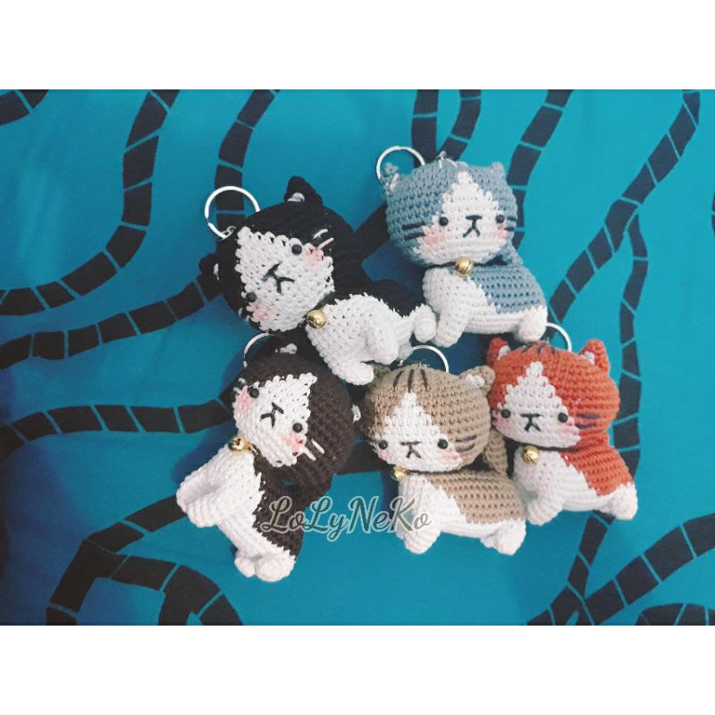 Boneka Amigurumi kucing/boneka rajut kucing/ganci kucing