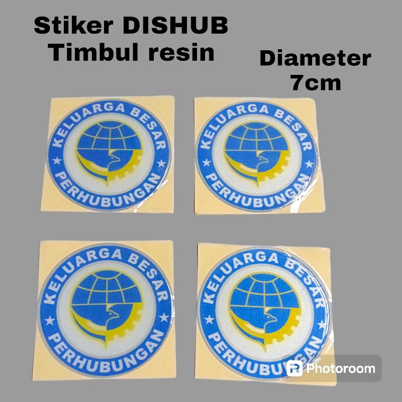 

stiker logo DSIHUB bahan resin timbul, Sticker dishub timbul