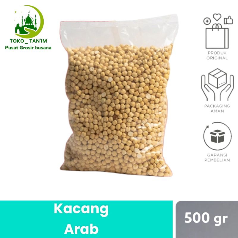 

Kacang Arab 1 kg Dan 500 gram Kacang Kupas / Kacang Oleh-Oleh Haji Dan Umrah