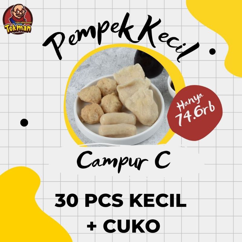 

Pempek Campur Kecil 100% Ikan Khas Palembang 30 Pcs - Pempek Tokman