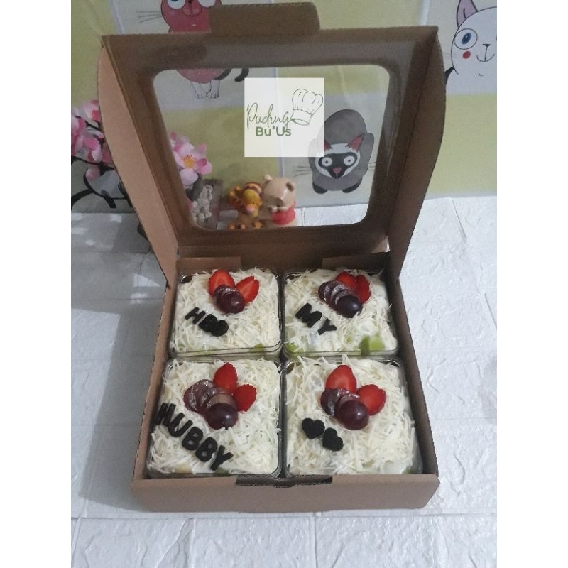

(Khusus instan) Puding salad / puding ultah / puding tart / puding ulang tahun / puding 3D / puding karakter / puding wedding / puding anniversary / puding engagement / hampers puding