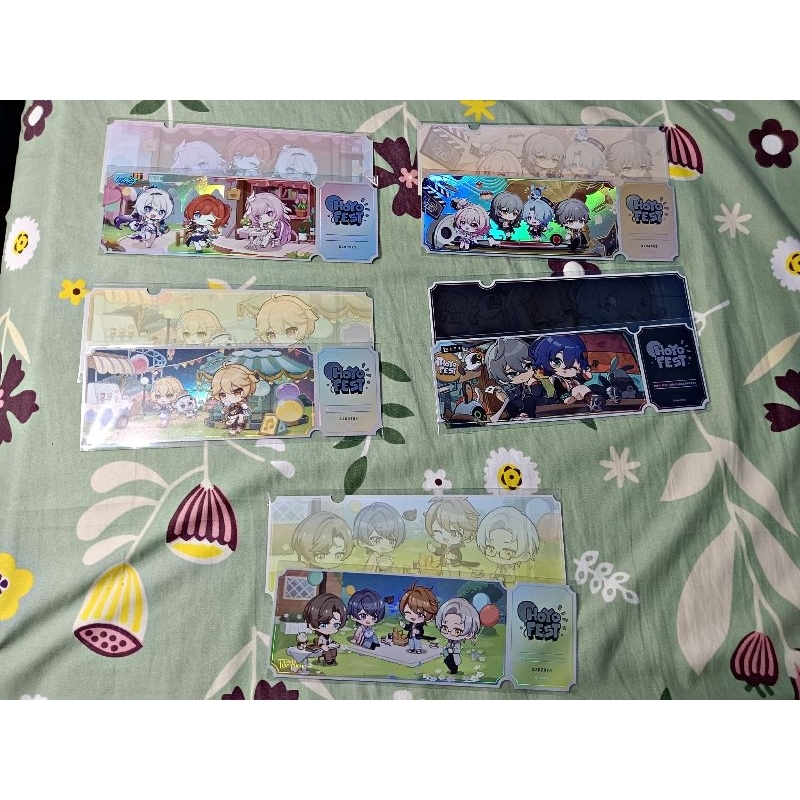 HoyoFest 2024 Freebies Tiket Postcard - Genshin Impact, Honkai Star Rail, Honkai Impact 3rd, Tears o