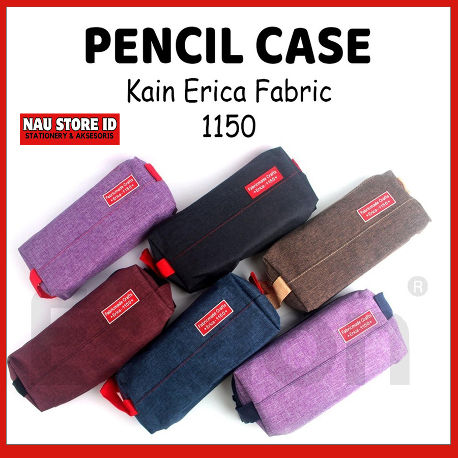 

KOTAK PENSIL RESLETING POLOS / Kotak Pensil Kain ERICA 1150/ Tempat Pensil Motif Jeans