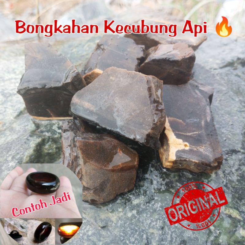 Bahan Rough Kecubung Api Aceh untuk Batu Cincin
