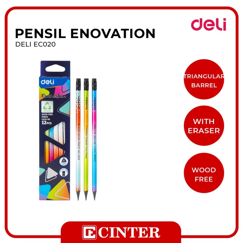 

DELI - PENCIL / PERLENGKAPAN ALAT TULIS / PENSIL 2B ENOVATION EC020