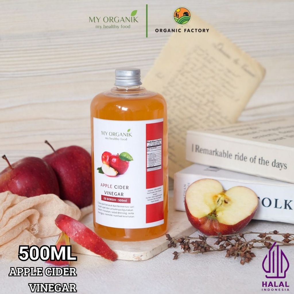 

My Organik Cuka Apel Premium 500ml With Mother Apple Cider Vinegar Asli Tanpa Campuran Organic Original