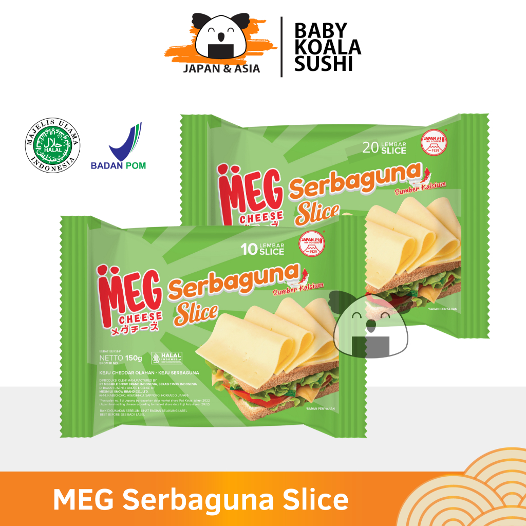 

MEG CHEESE Keju Serbaguna Slice 10 & 20 Halal | Keju lembaran