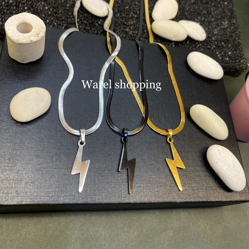 KALUNG TITANIUM MODEL CASANDRA PIPIH LIONTIN PETIR