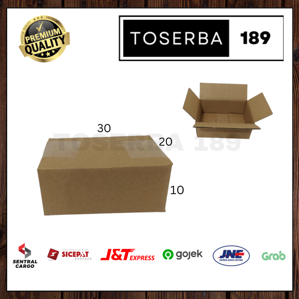 

kotak kardus box packing uk 30x20x10 SHEET POLOS