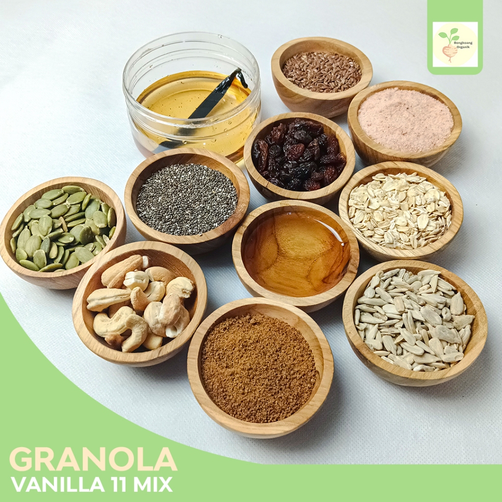

Ay00! SUPER GRANOLA 250GR - Rolled Oat, Almond, Cranberry, Cashew, Pumpkin seed, Raisin, Flaxseed