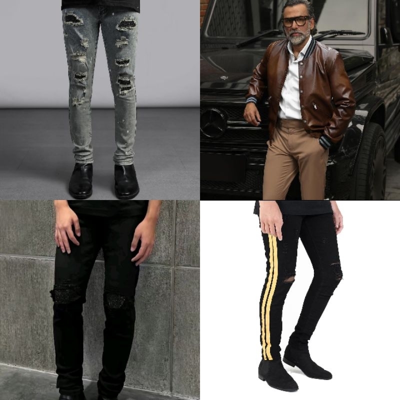 Rucas Heritage Washed Crystal Jeans | Tailor Gradient Brown Leather | Rucas Black Crystal Jeans S15 