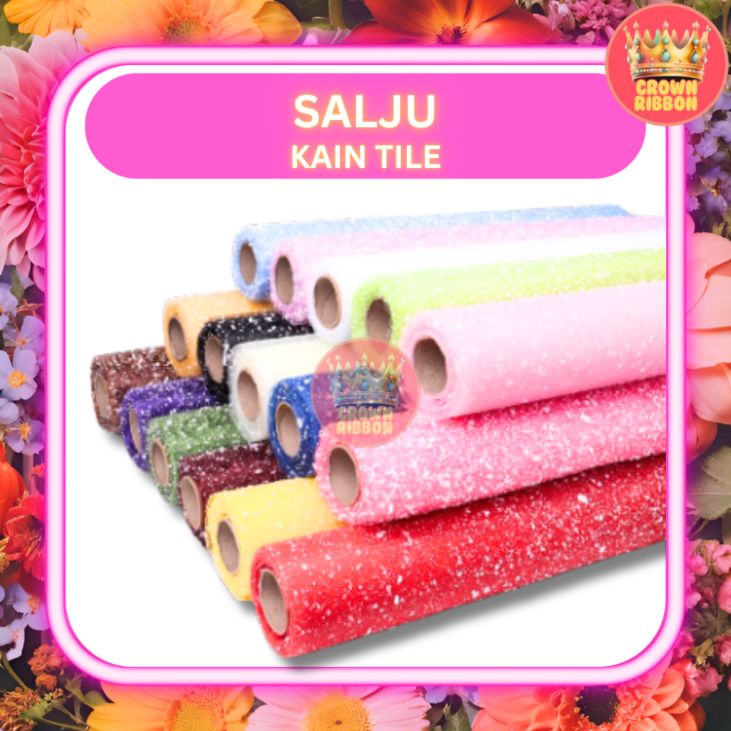

Kain TILE SALJU / Snow Mesh Tile per roll BUKET BUNGA FLOWER WRAPPING / Snow Flake Poly Mesh