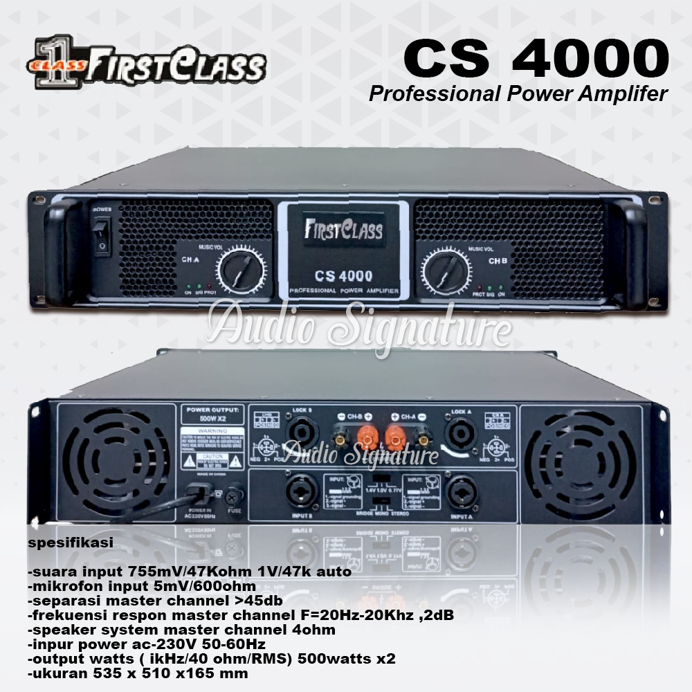 Power Amplifier FIRSTCLASS CS 4000 | CS4000 Original