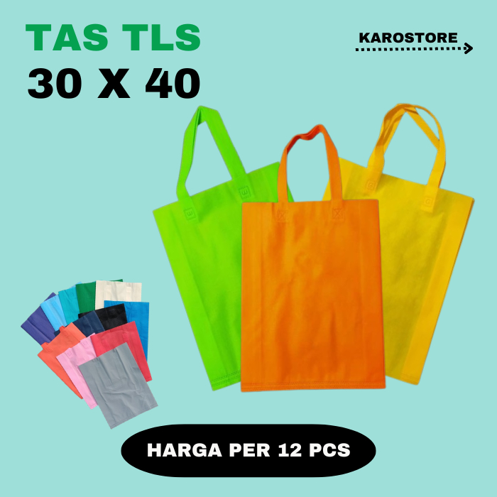 

Tas Goodie Bag uk 30x40 isi 12pcs Tas Tali Spunbond 65gsm