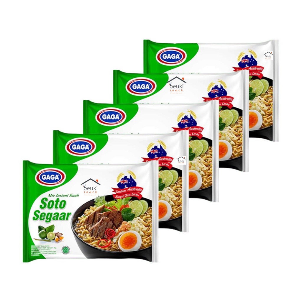 

5PCS Gaga Mie Instan Kuah Rasa Soto Segaar