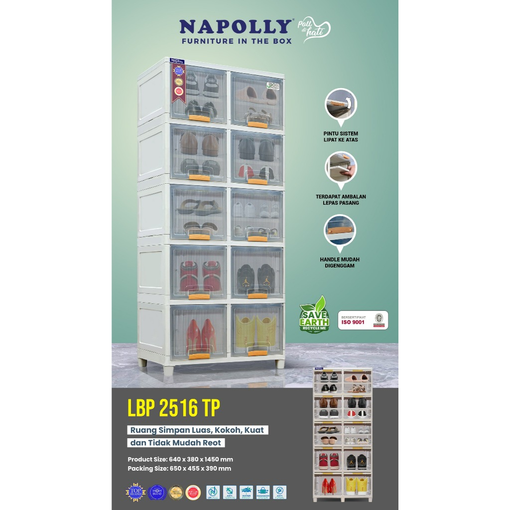 NAPOLLY LOCKER BOX 2516 - LOCKER BOX TRANSPARANT / LOCKER BOX PLASTIK / LOCKER BOX NAPOLLY / LOCKER 