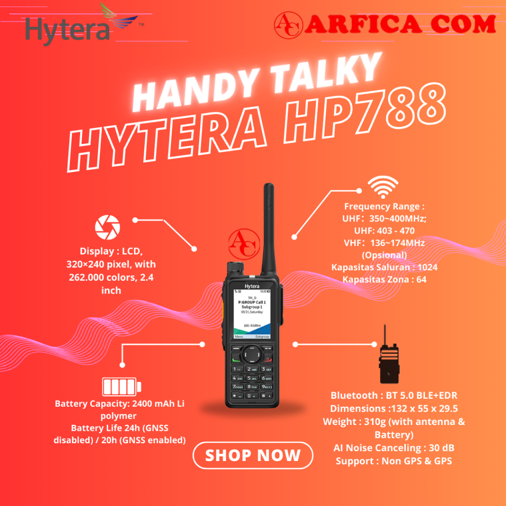 HT Hytera HP 788 Standard VHF Digital DMR Analog ORIGINAL HP788 HP-788