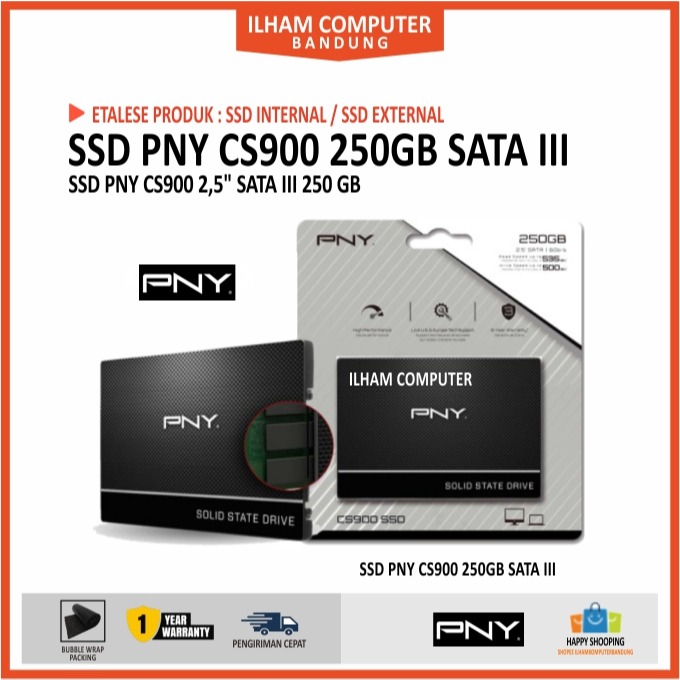 SSD PNY CS900 2,5" SATA III 250 GB
