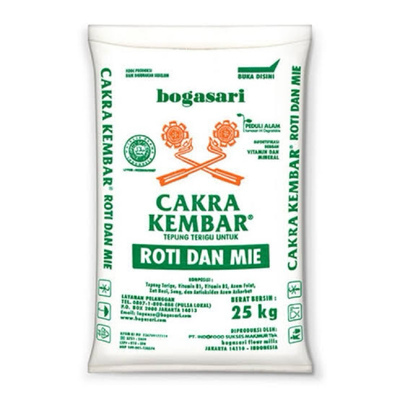 

Tepung Cakra Kembar 1sak / Tepung terigu untuk roti dan mie