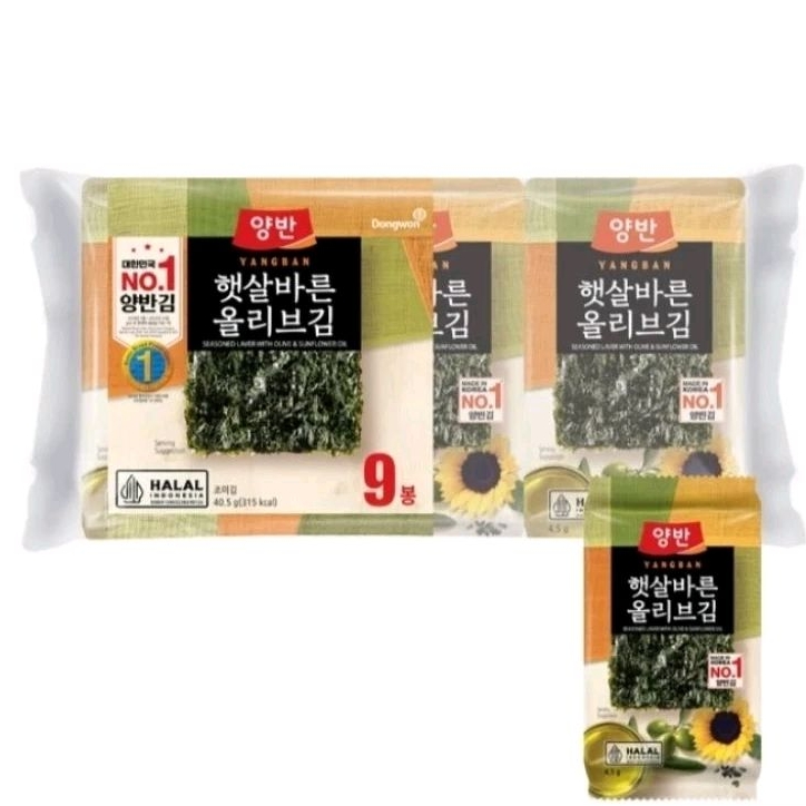 

dongwon seasoned laver with olive&sunflower oil 9p