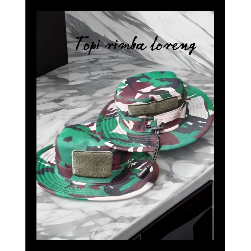TOPI RIMBA TNI AD TNI AU TNI AL RIMBA LAPANGAN