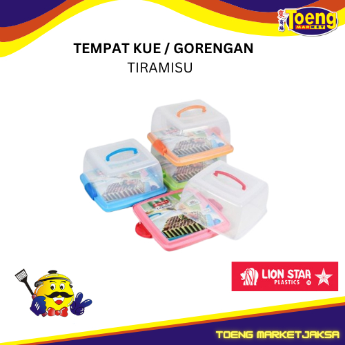 TEMPAT KUE / TEMPAT ROTI / TEMPAT GORENGAN TIRAMISU CAKE CARRIER LION STAR