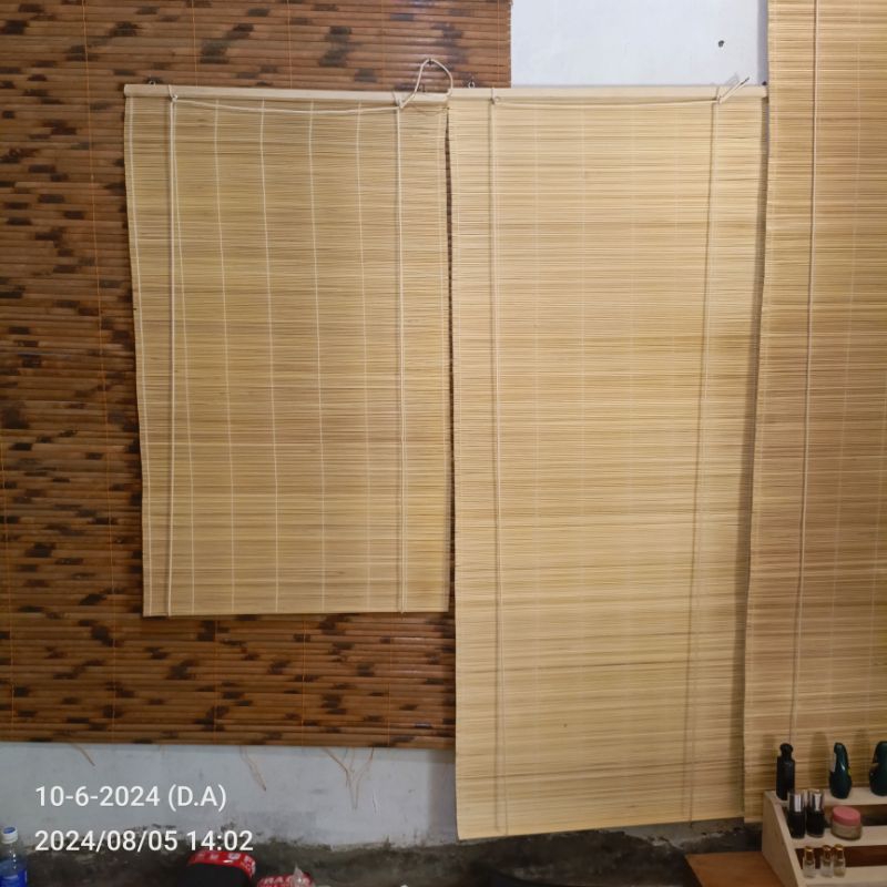Bambu Dekorasi / Krey Bambu Gulung / Tirai Jendela Dekorasi Rumah, Ukuran 60 X 150