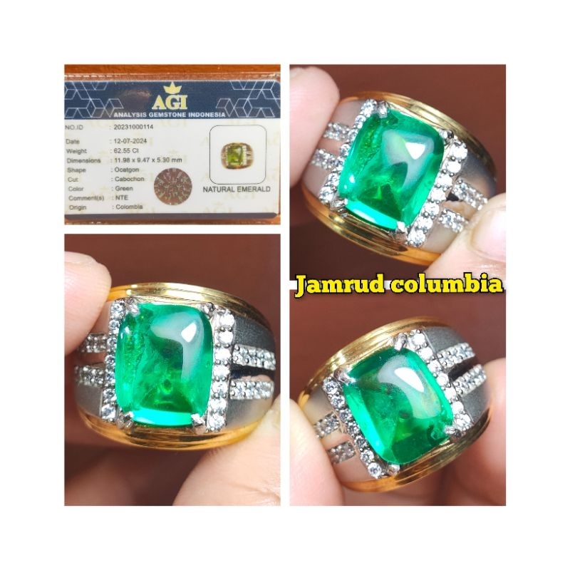 CINCIN BATU PERMATA JAMRUD COLUMBIA