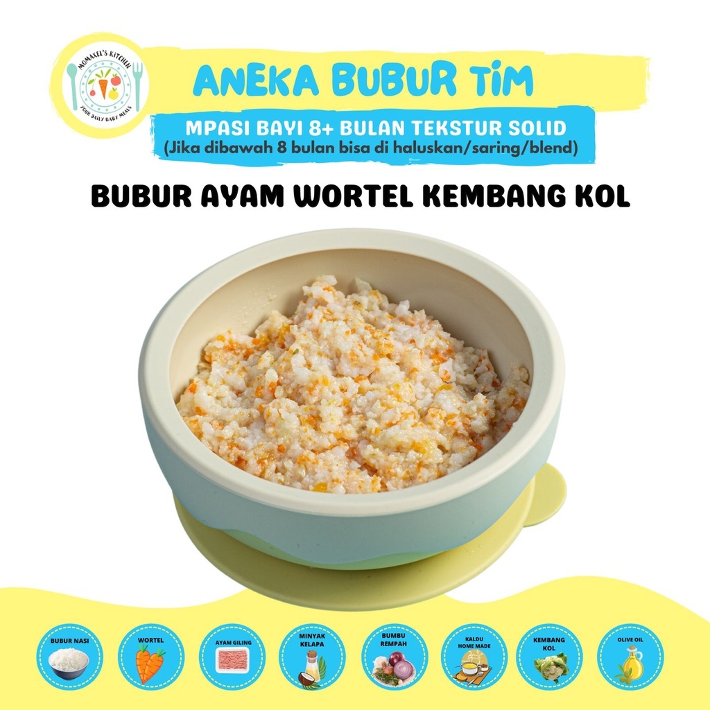 BUBUR AYAM WORTEL KEMBANG KOL (MPASI FROZEN)