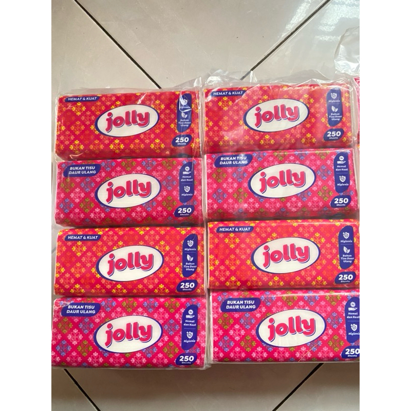 TISU JOLLY 250 SHEET / TISU MURAH / TISSUE GROSIR / TISSUE MURAH ( 8pcs ) BEST SELLER