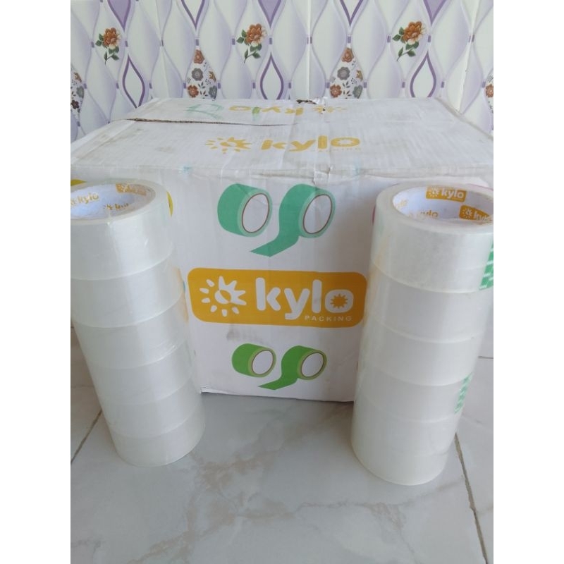 

Lakban bening 1slop paket Hemat isi 6 pcs 3 Inch 45mm 90 Yard