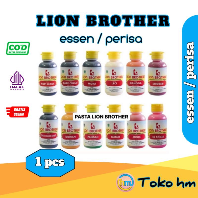 

Essen lion brother / perisa aneka rasa dan warna botol 55 g