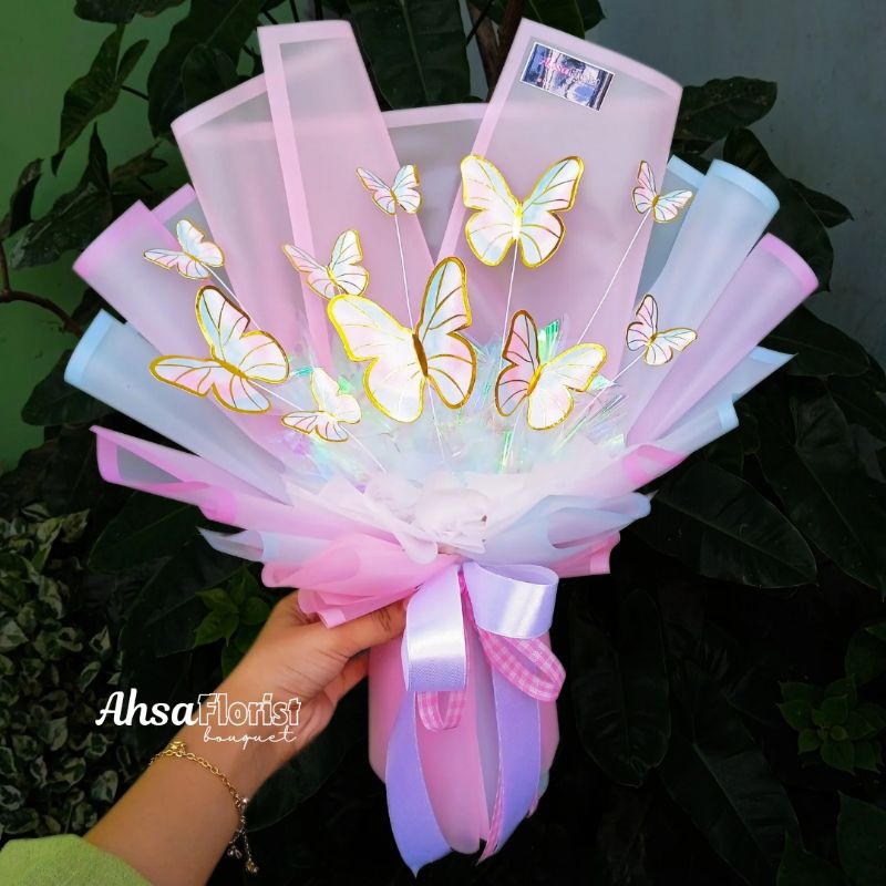 buket kupu-kupu / bouquet kupu-kupu / kupu-kupu led lamp / buket led lamp / kupu-kupu tumblr