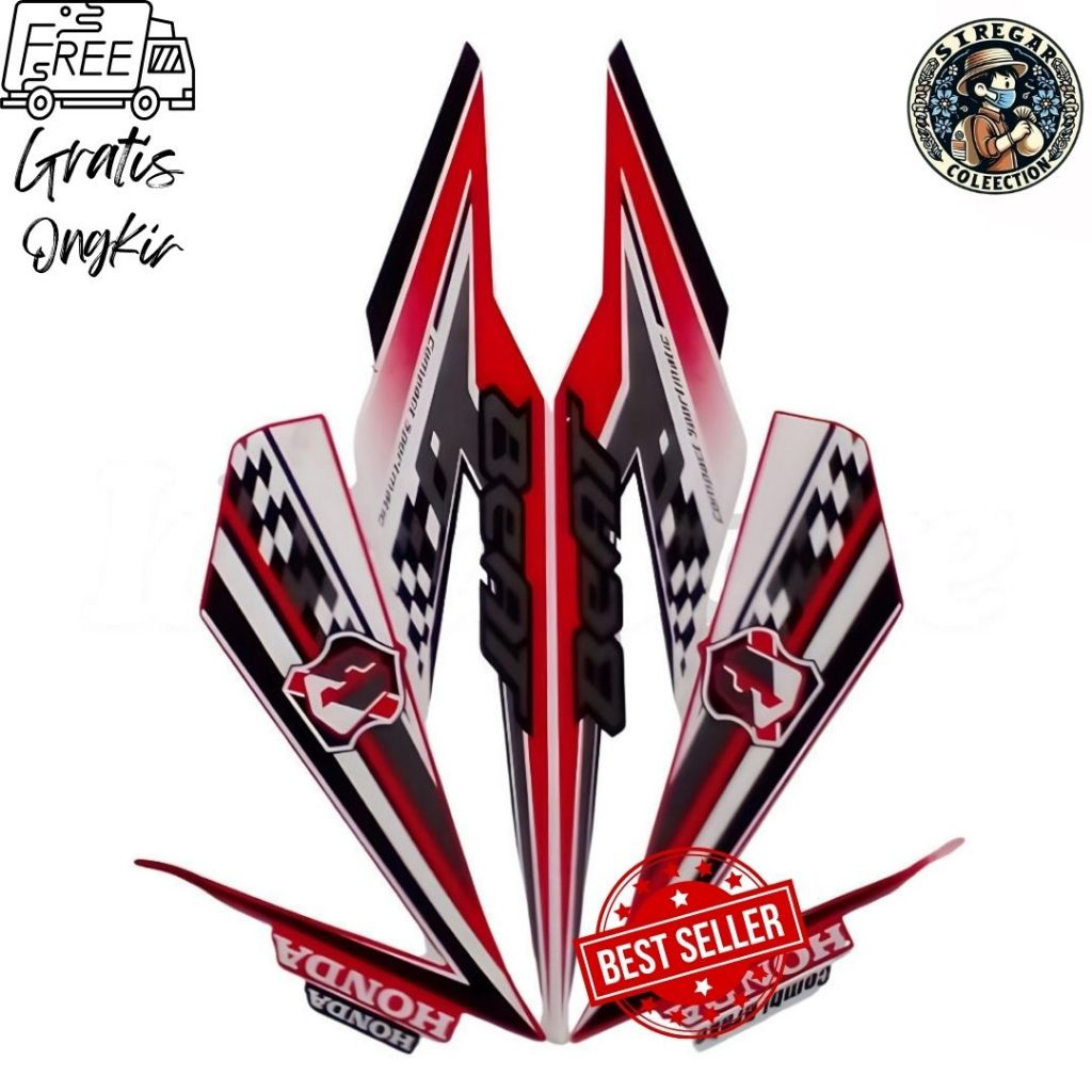 STIKER STRIPING STANDART BEAT CBS 2018 LIS LES BODY MOTOR BEAT CBS 2018