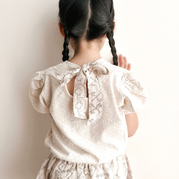 Celine Shirt | Monami | Kaos Rib Anak Perempuan