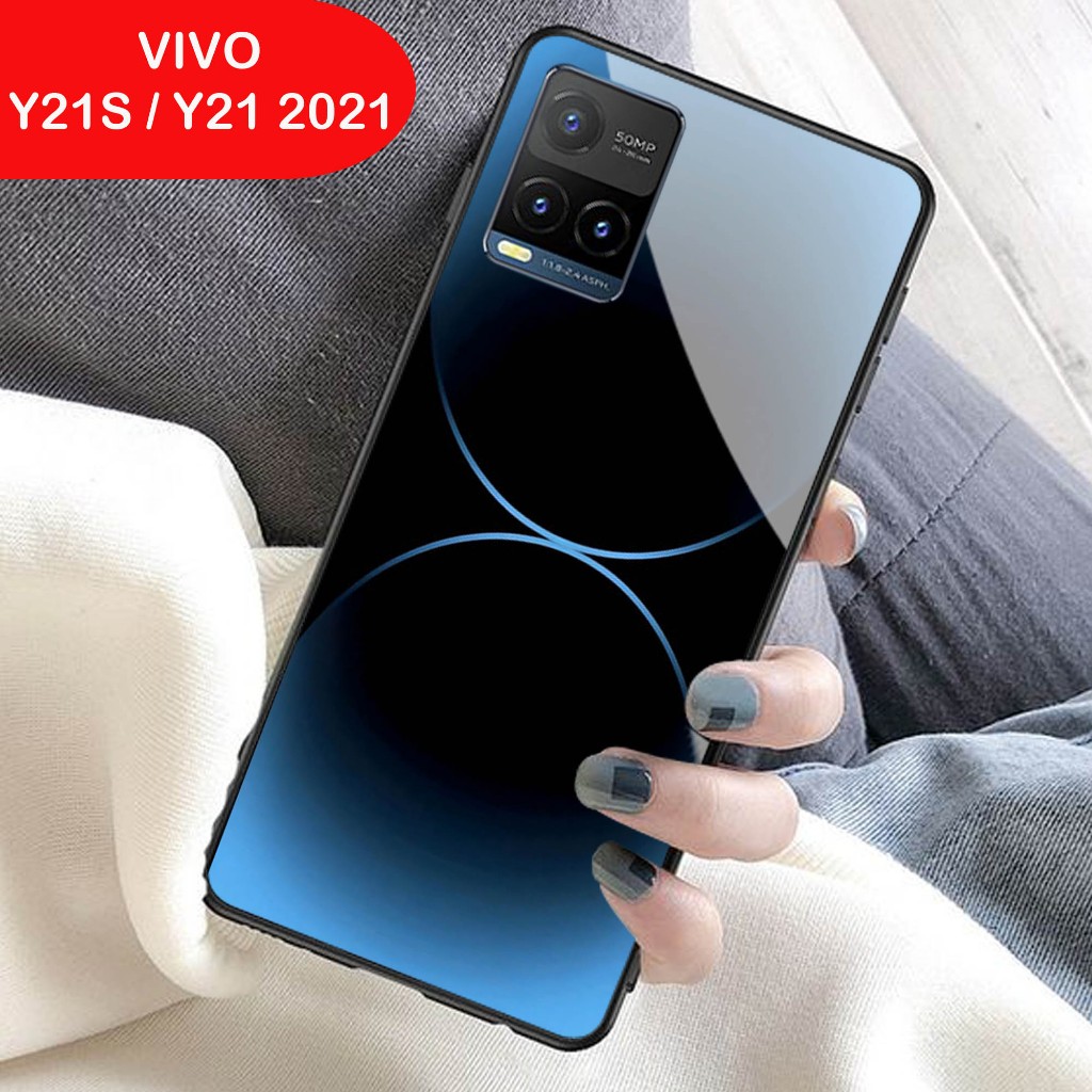 Softcase Glass Kaca VIVO Y21 Y21s 2021 - Casing Hp VIVO Y21 Y21s 2021 [ S10 ].