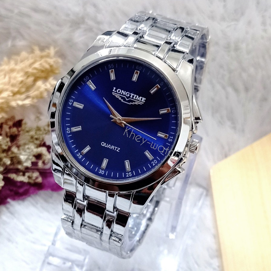 Jam Tangan Rantai Stainless Bulat Pria Dewasa Keren Elegan Murah Terlaris Cod,Jam Cowo,Jam Laki-Laki