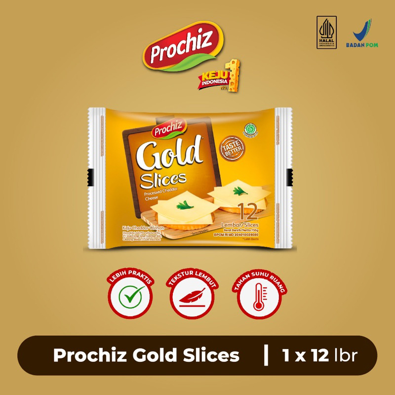 

PROCHIZ Gold Keju Slice 12 slice