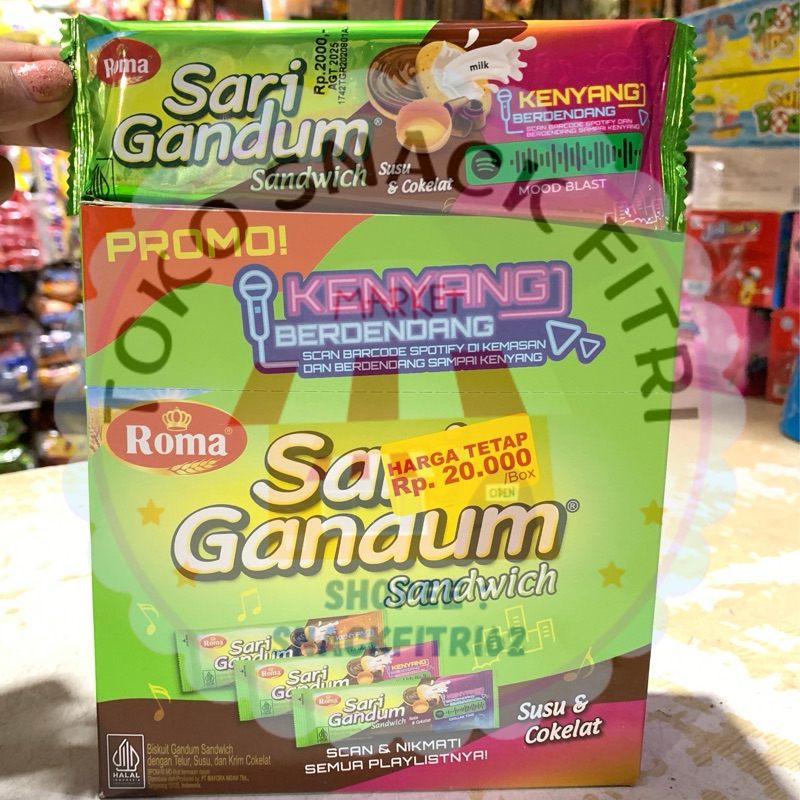 

ROMA SARI GANDUM SANDWICH BOX @12 [KEMASAN BARU]
