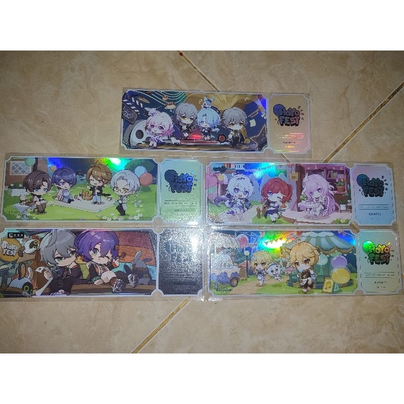Official Merch HOYOFest 2024 | Tiket Hologram Genshin, HSR, ZZZ, HI3, ToT