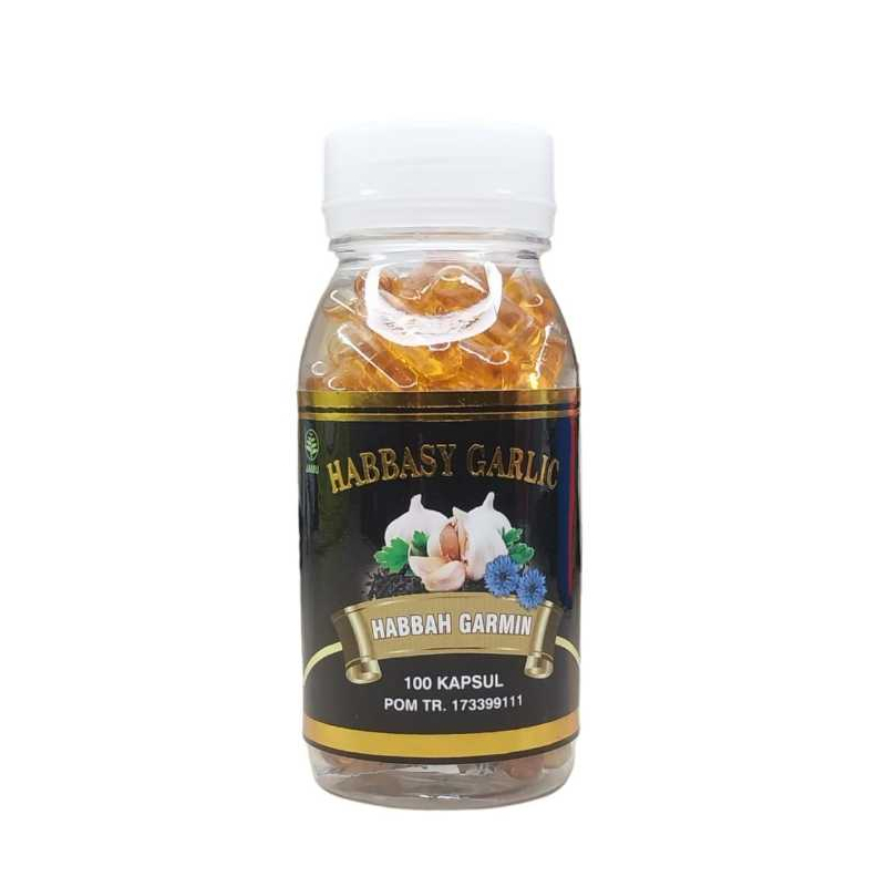 Habbasyi Garlic | Habbatussauda | Habbah Garmin isi 100 Kapsul | BPOM Habbatussauda Plus Garlic