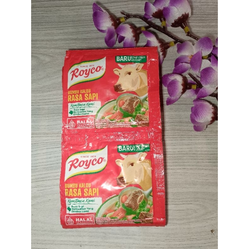 

Royco bumbu penyedap rasa sapi 8gr/ Royco penyedap rasa sapi renteng isi 12 sachet 8gr